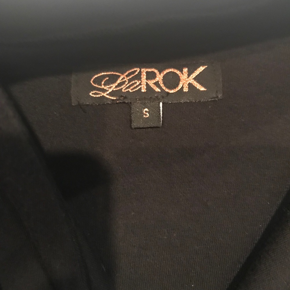LaROK top with hood & epaulets black size S - Picture 3 of 3
